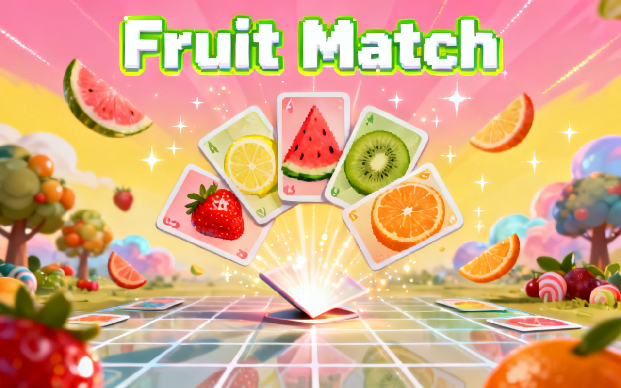 Fruit Match memory card game made with SoonLab