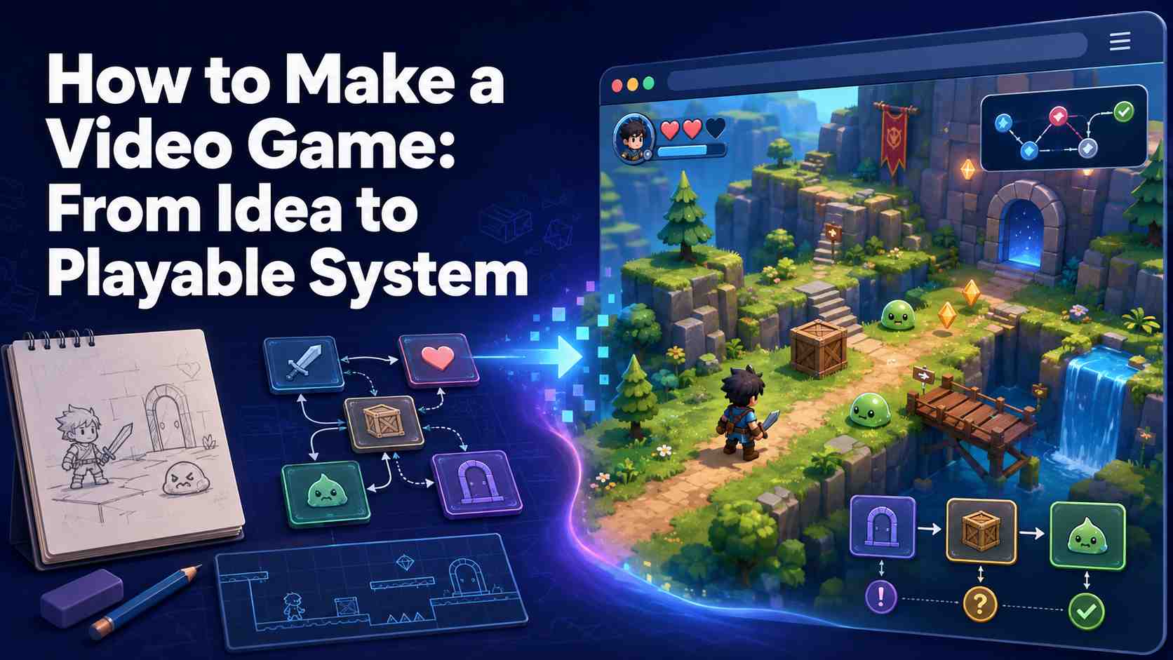 How to make a video game from idea to playable system