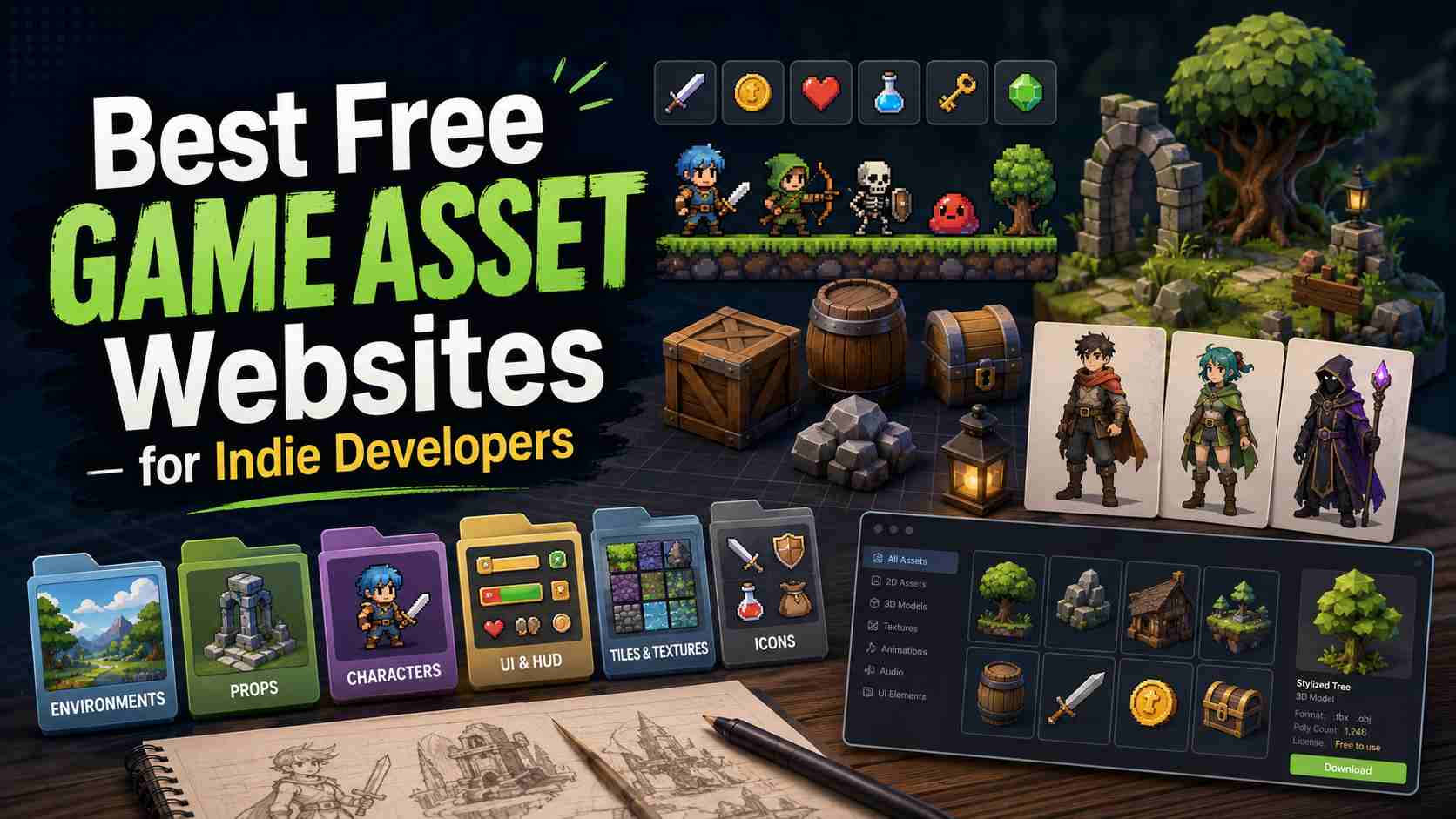 Best Free Game Asset Websites for Indie Developers