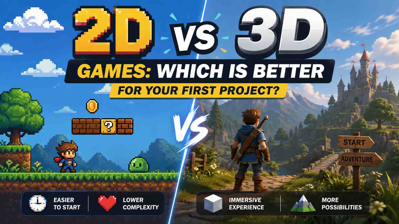 2D vs 3D Games: Which Is Better for Your First Project?