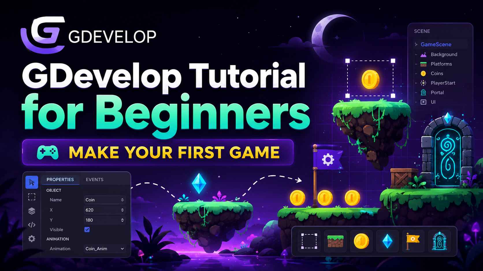 GDevelop Tutorial for Beginners: Make Your First Game in 7 Steps