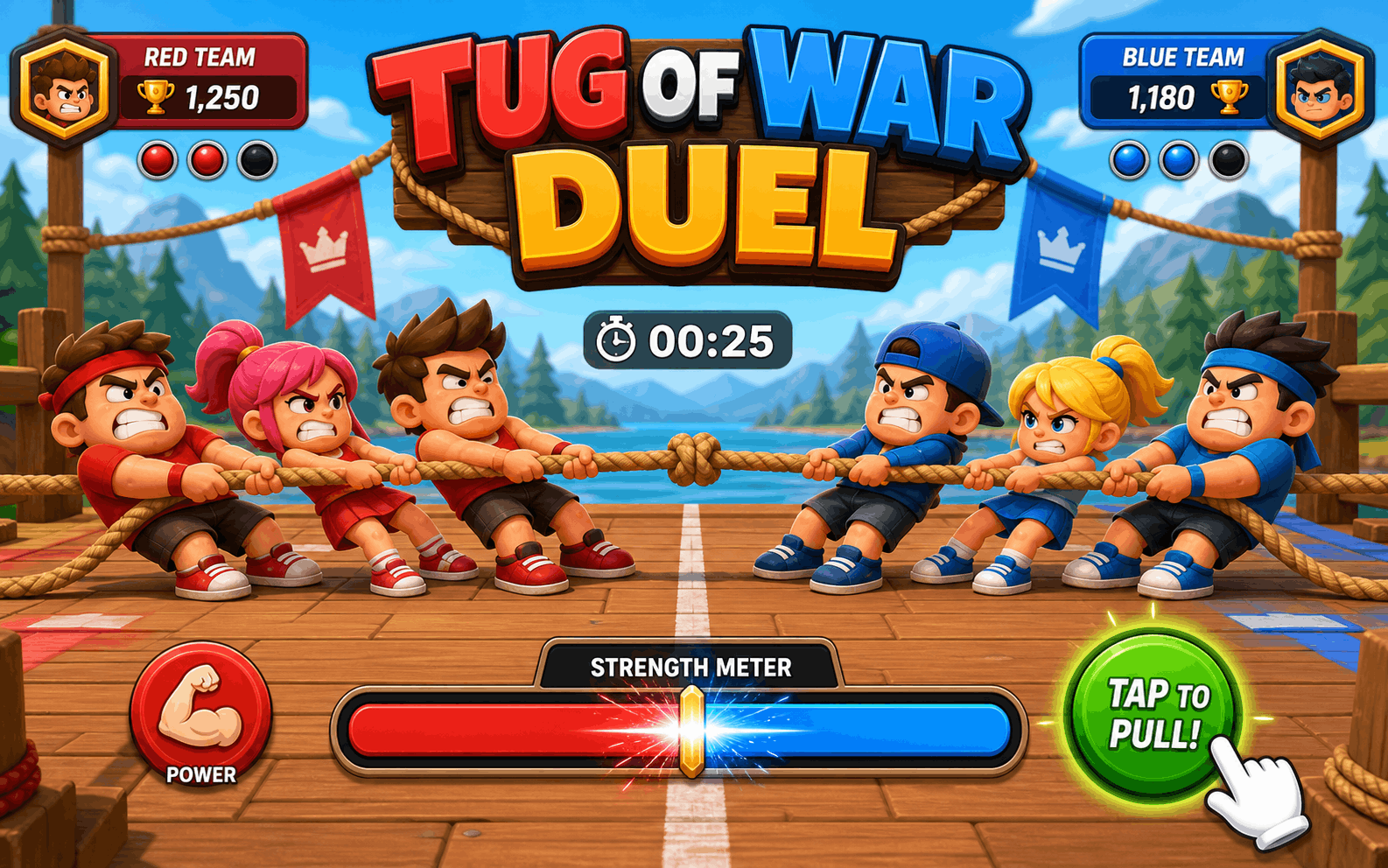 Tug of war duel