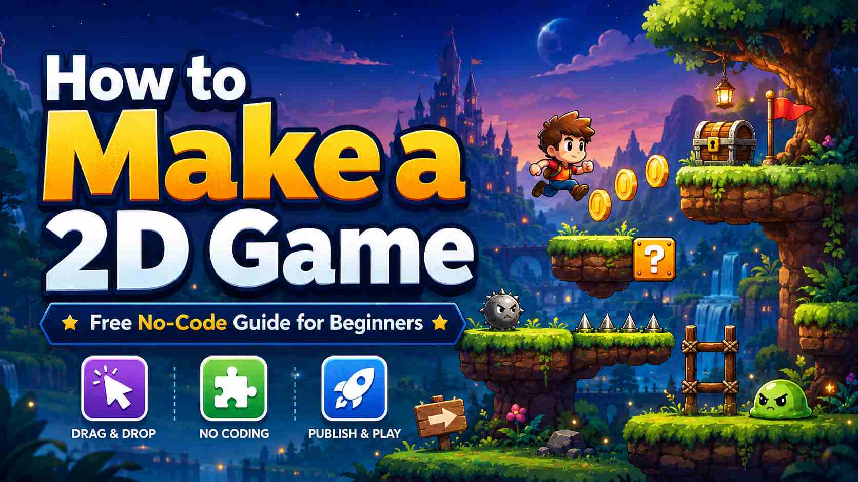 How to Make a 2D Game: Free No-Code Beginner Guide