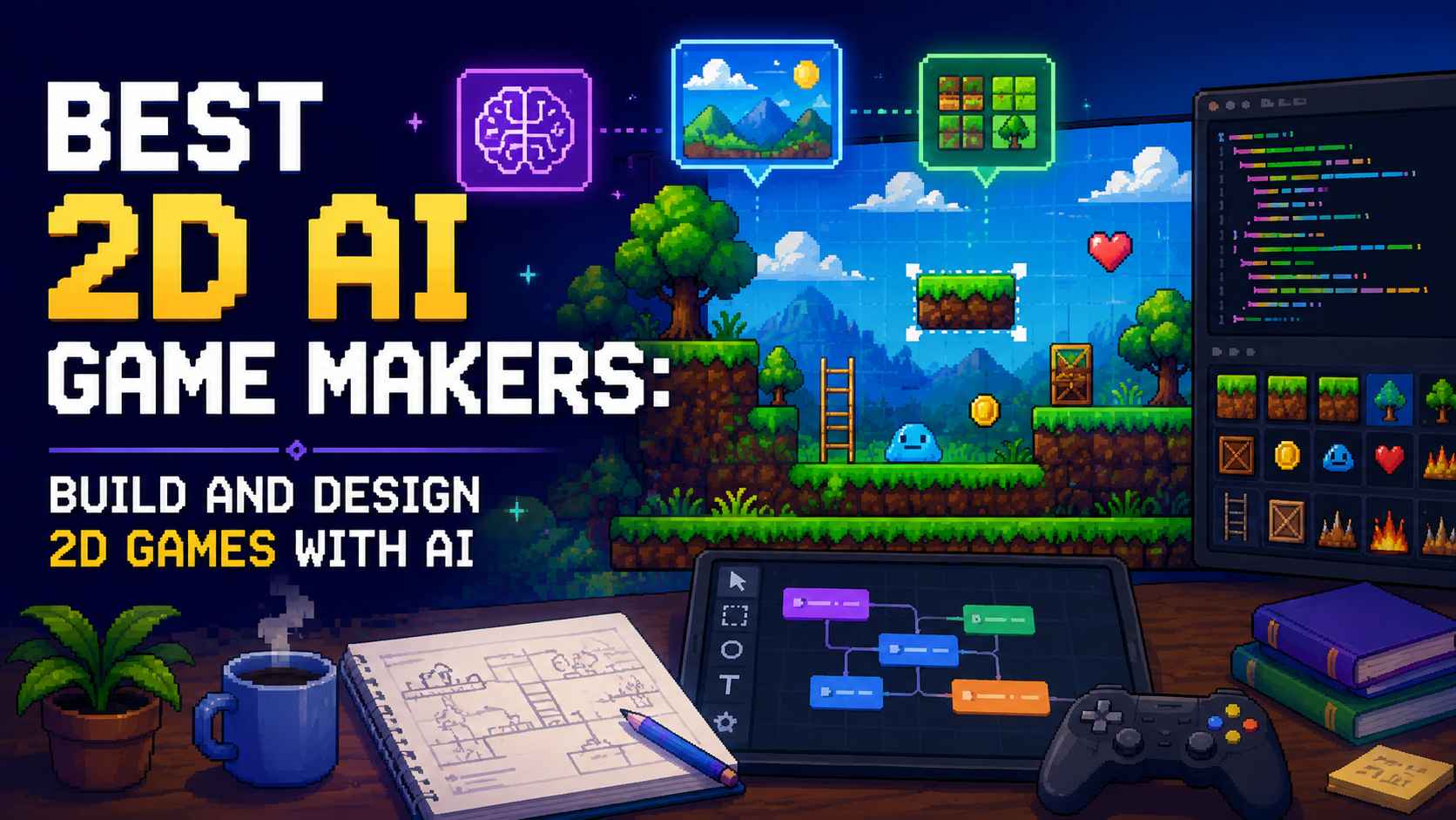 Best 2D AI Game Maker Tools: Build and Design 2D Games with AI