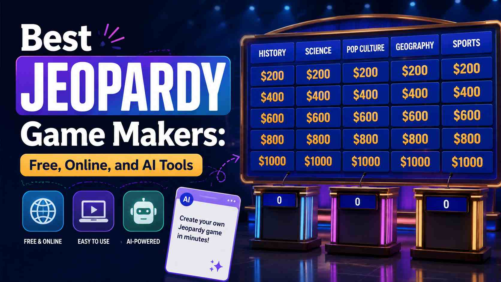 Best Jeopardy Game Makers in 2026: Free, Online, and AI Tools