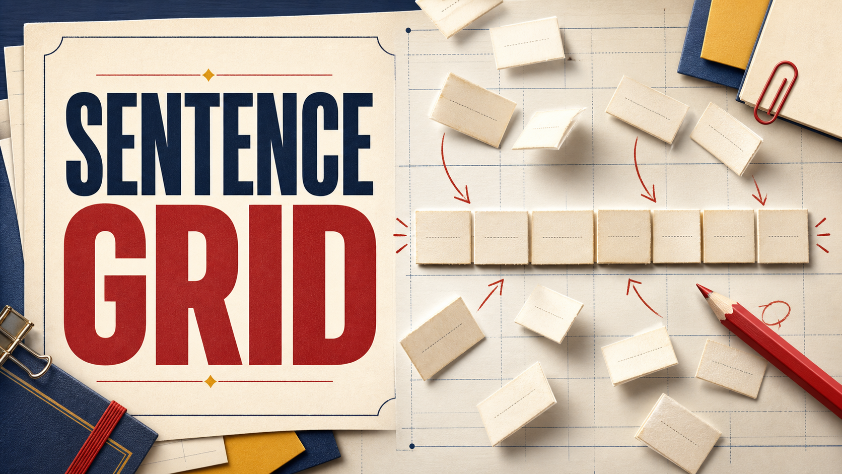 Sentence Grid word arrangement puzzle
