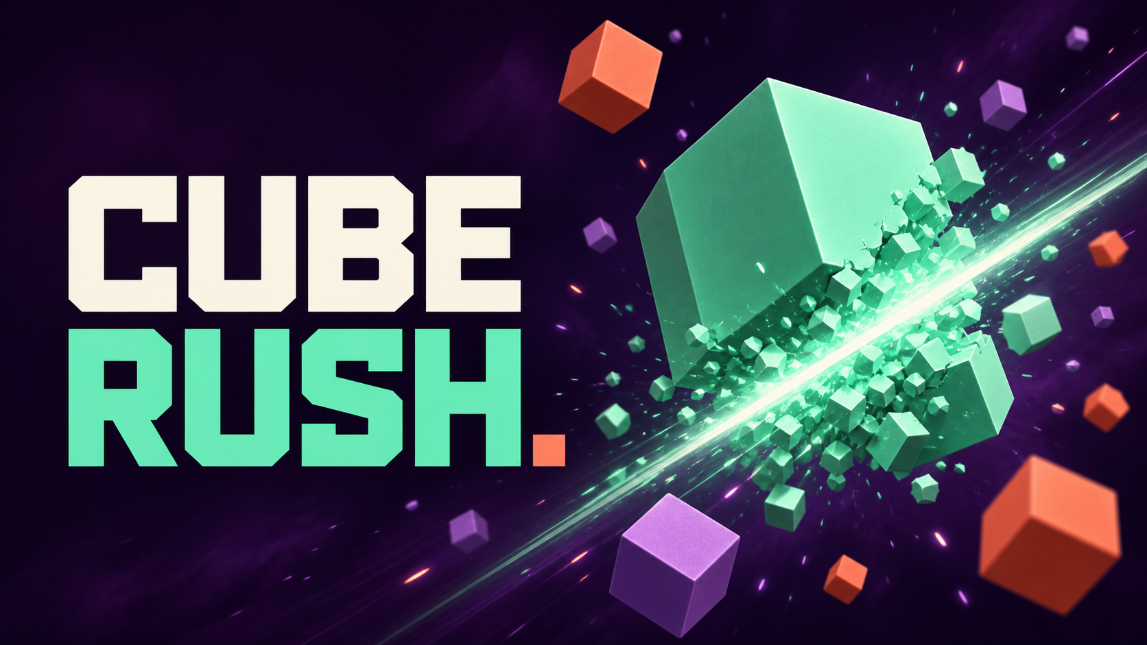 Cube Rush cube slicing reflex game