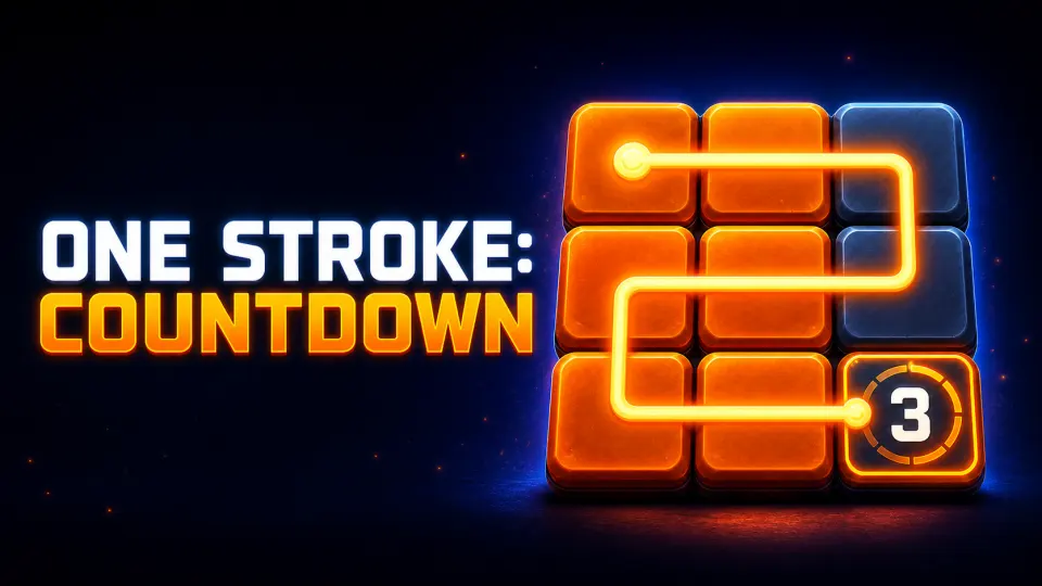 One Stroke Countdown puzzle game made with SoonLab AI