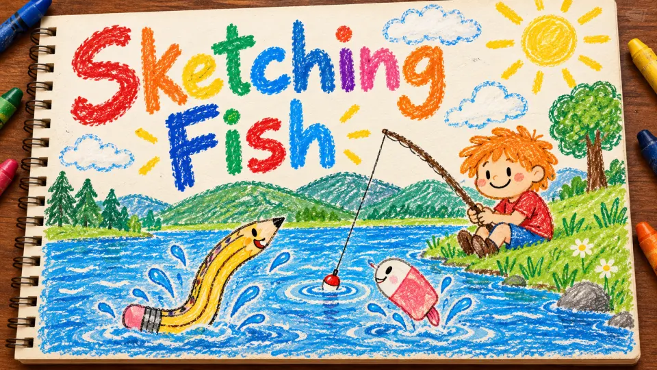 Sketching Fish, jogo de pesca com arte desenhada à mão no SoonLab