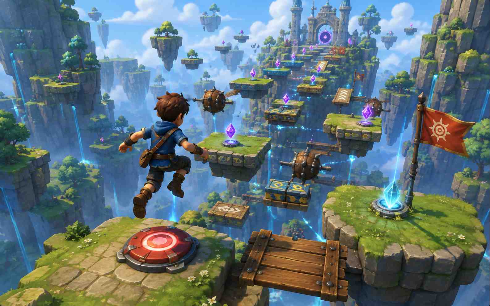 Create a 3D platformer game
