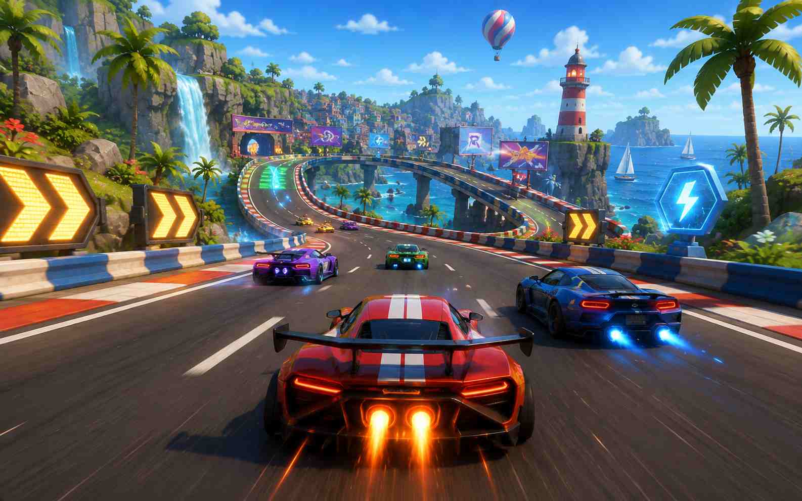 Create a 3D racing game