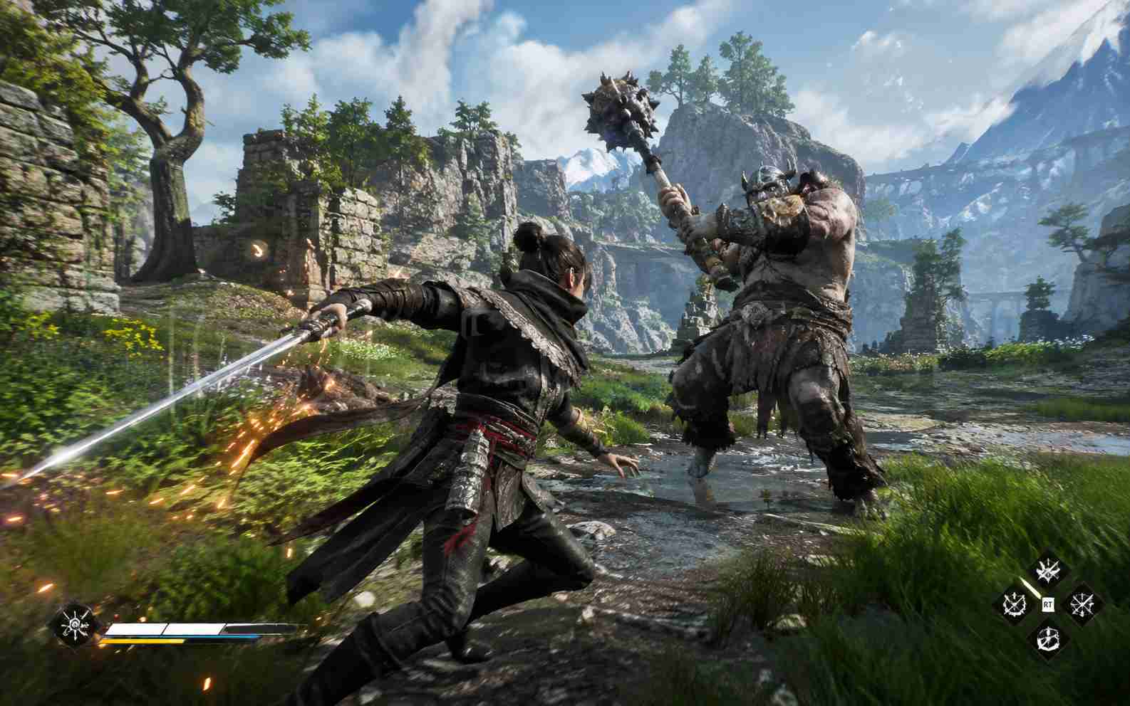 Create a 3D action game with AI