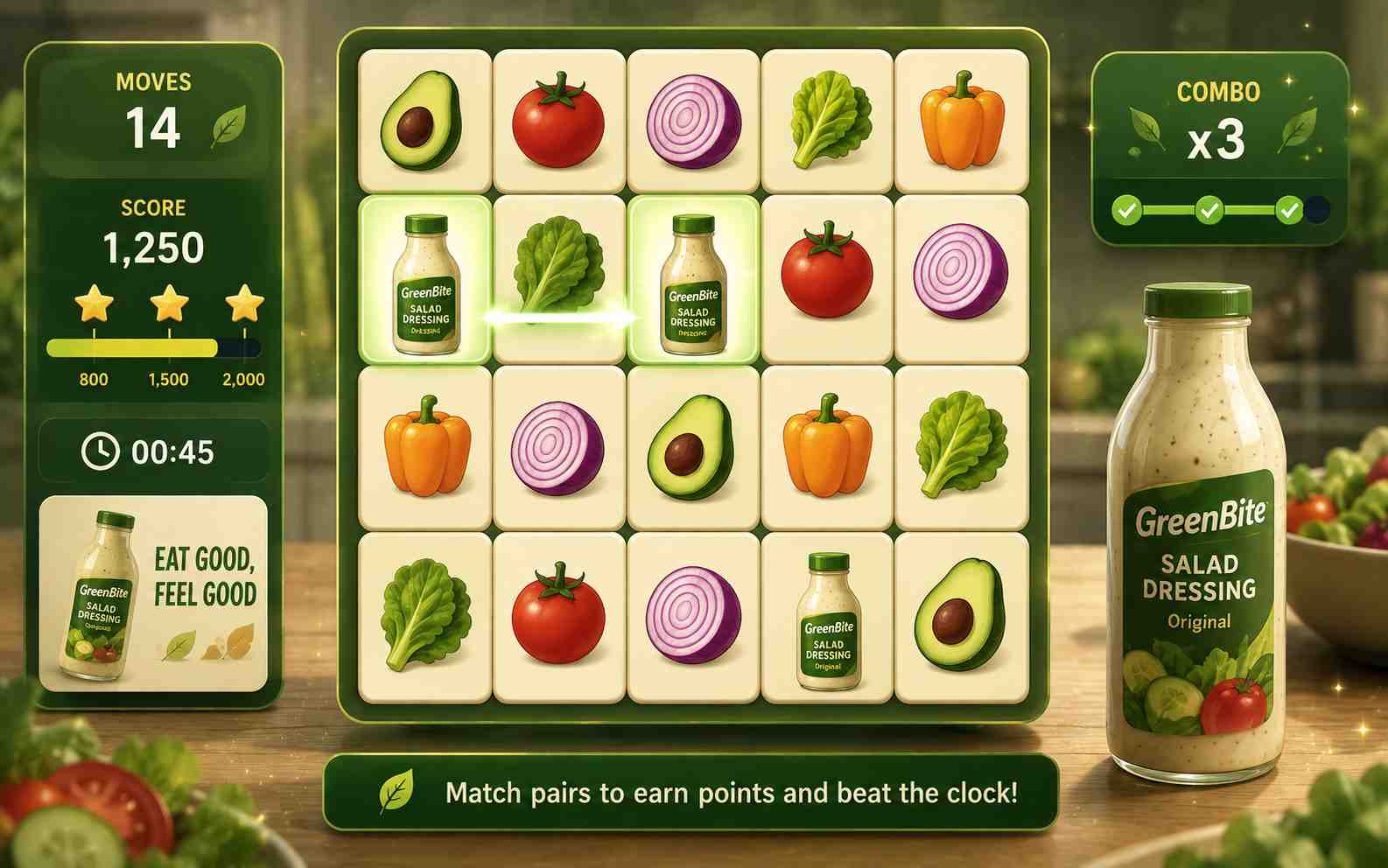 Promotional matching game with branded images
