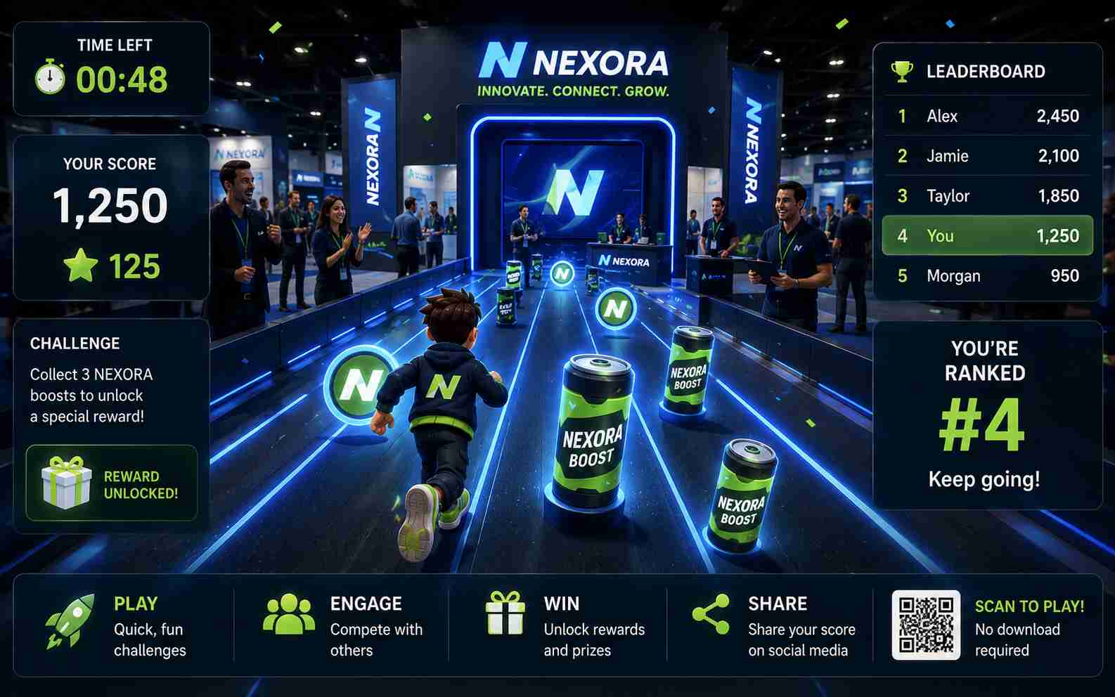 Branded game challenge for a trade show or event