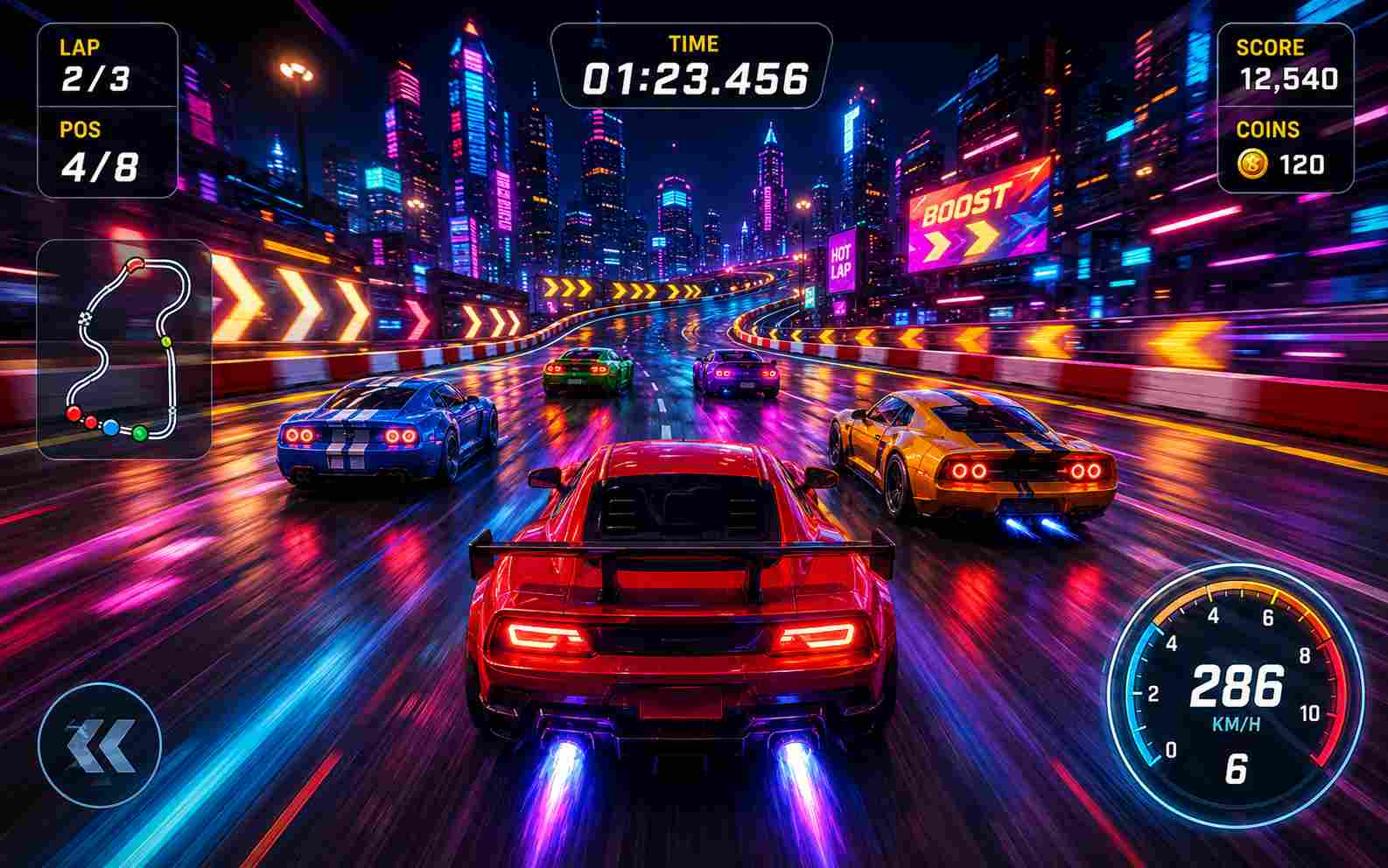 Create an arcade racing game