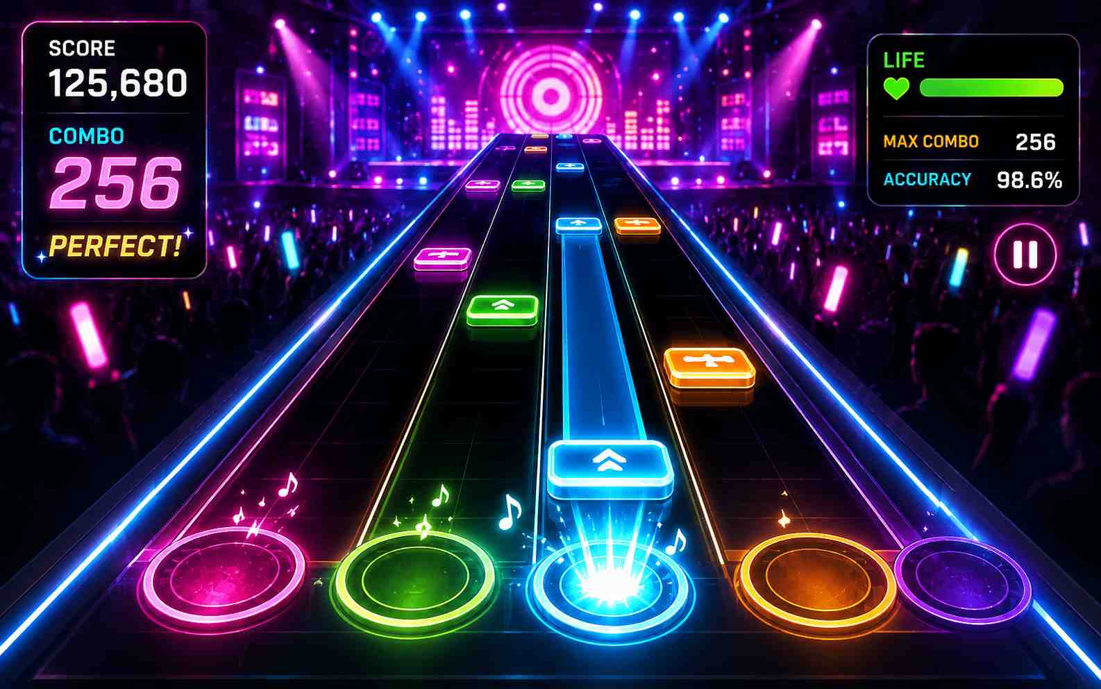 Create an arcade rhythm game