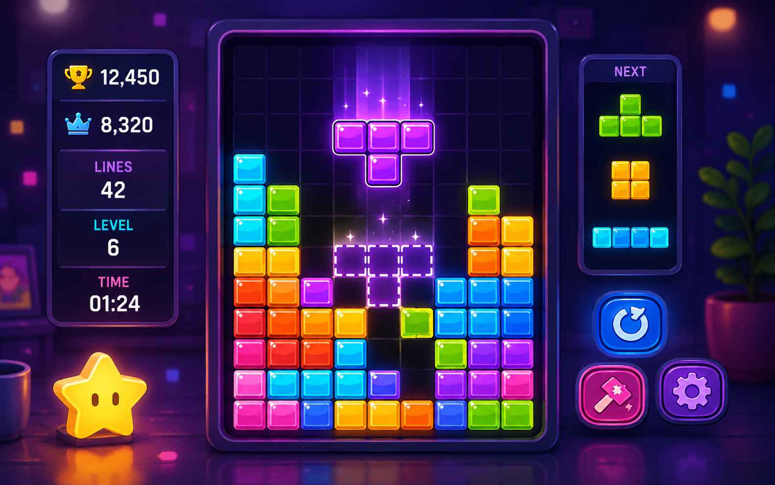 Create an arcade puzzle game