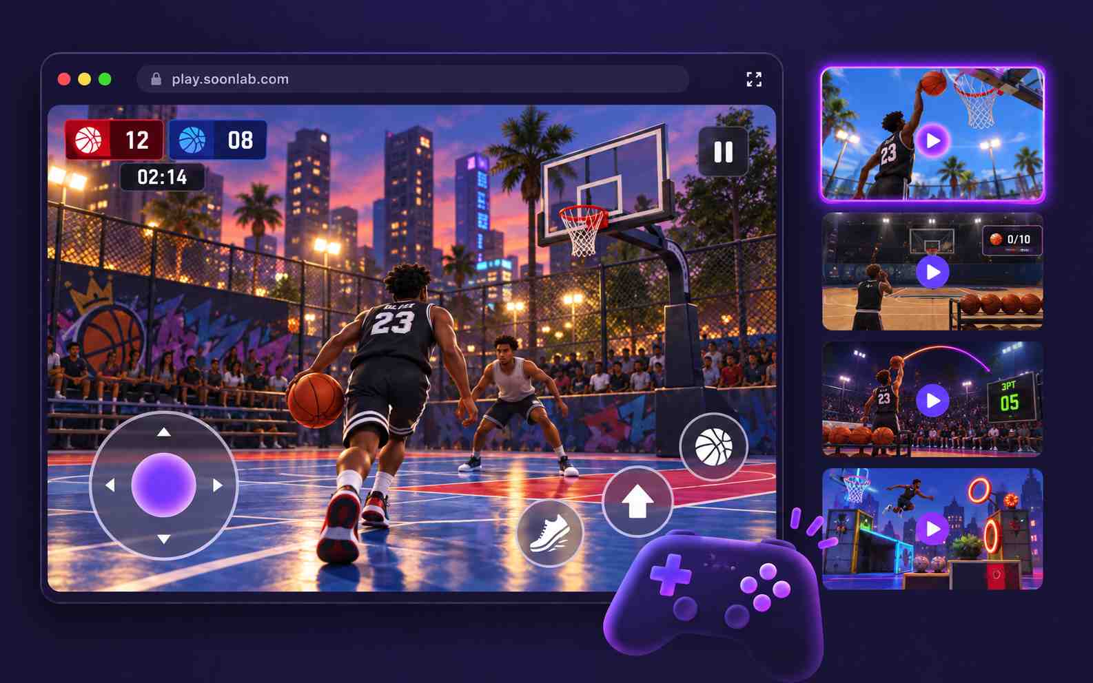 turn idea into basketball game in minites