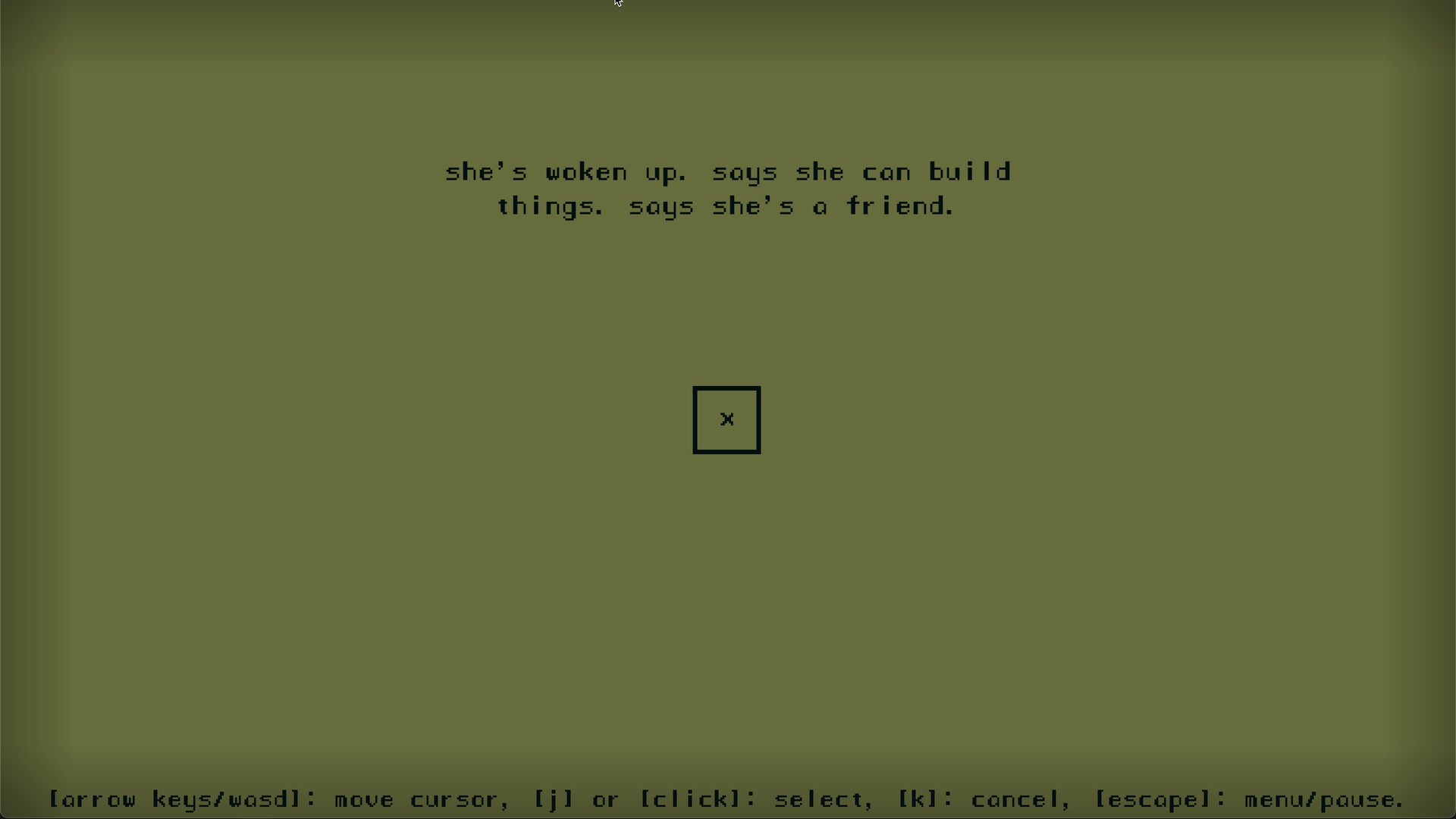 A Dark Room minimalist text survival game interface