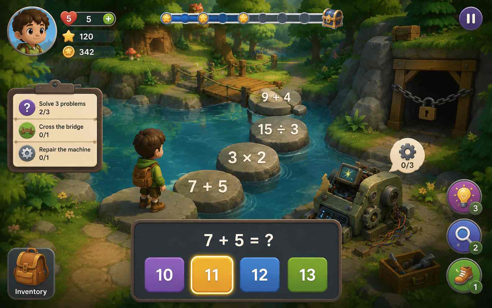 Create math science and logic practice games