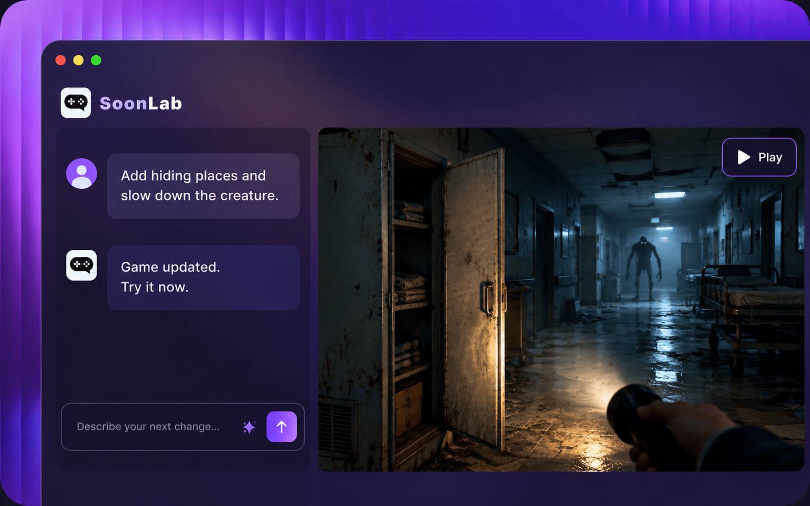 SoonLabへの追加指示でホラーゲームを改善