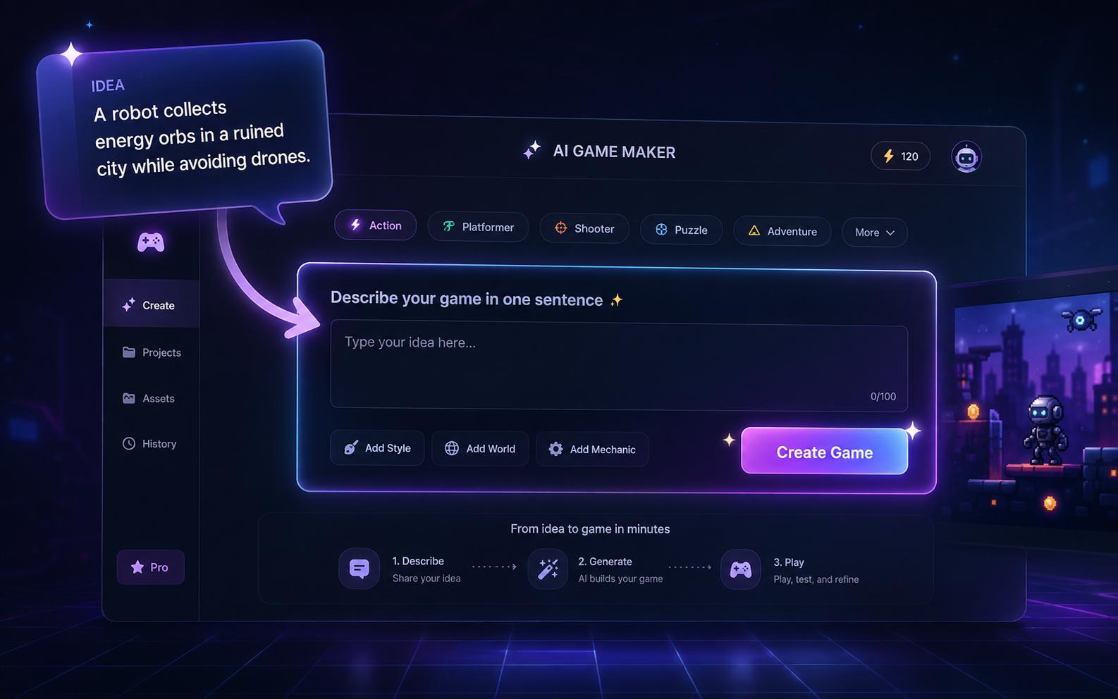 A simple game idea entered into SoonLab