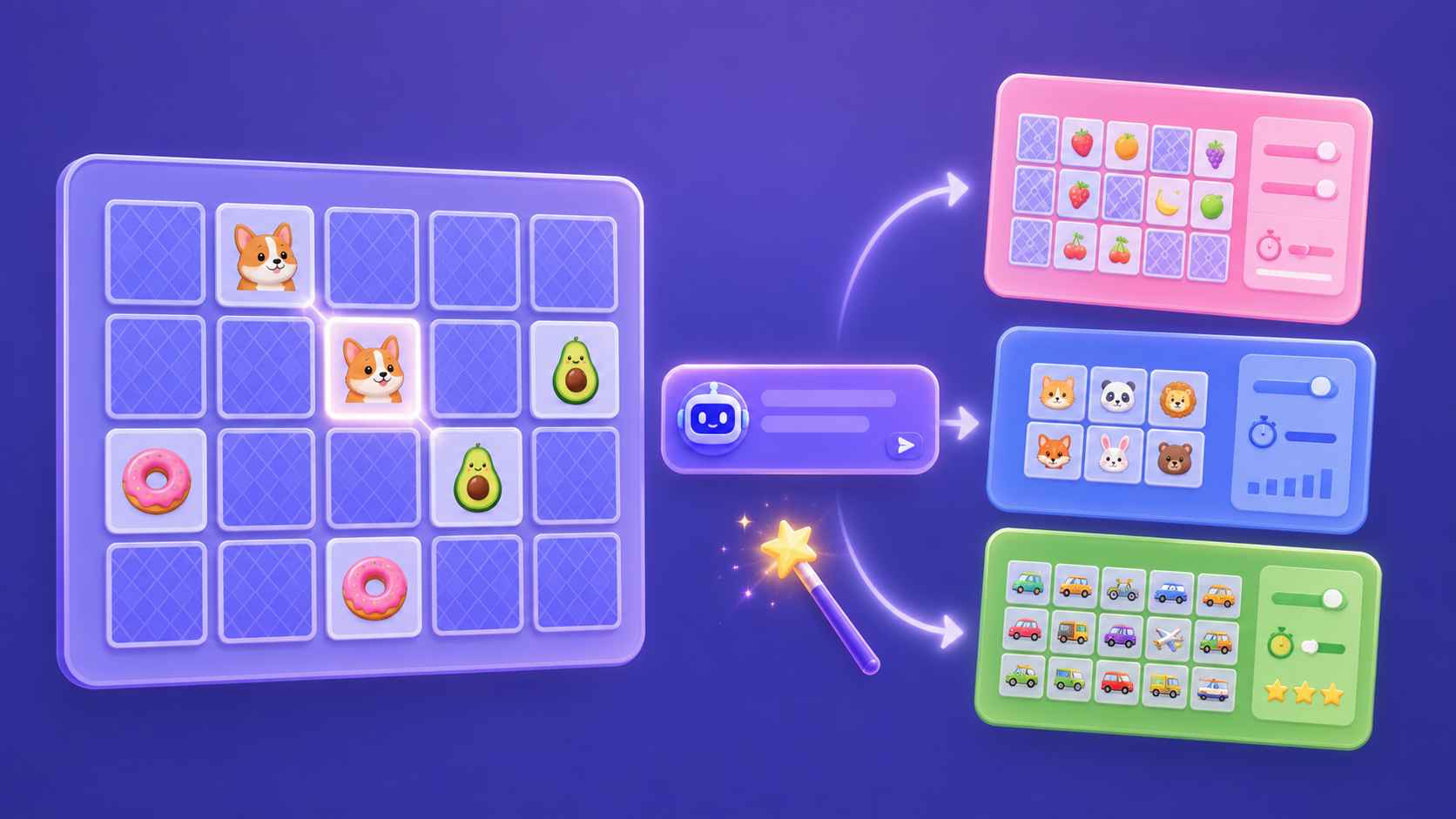 Edit a matching game without coding