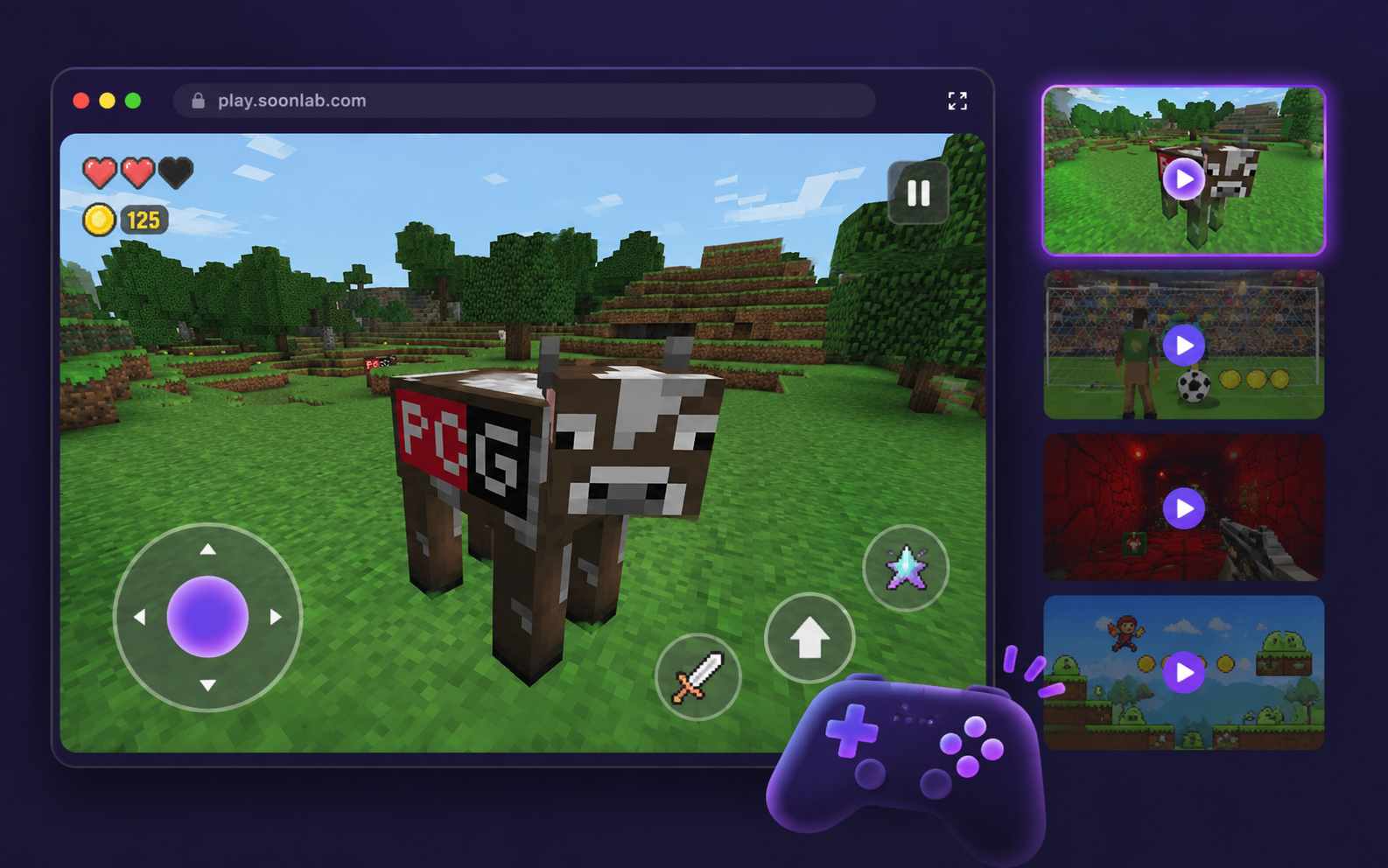 Generate a playable game without coding