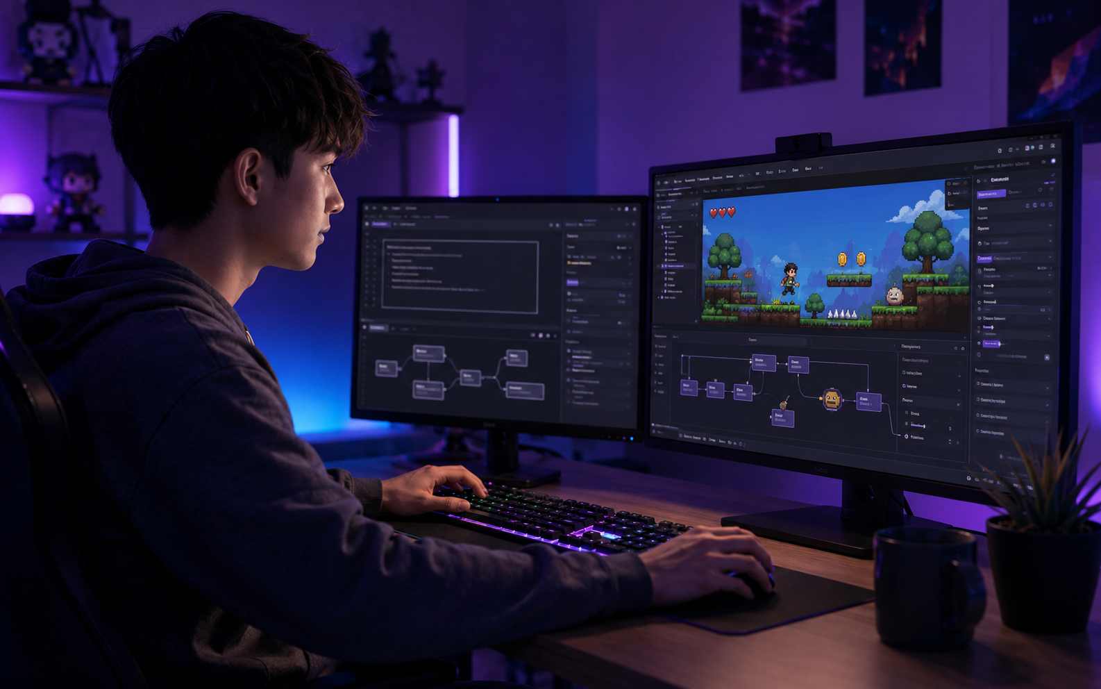 No-code game maker for beginners and hobbyists
