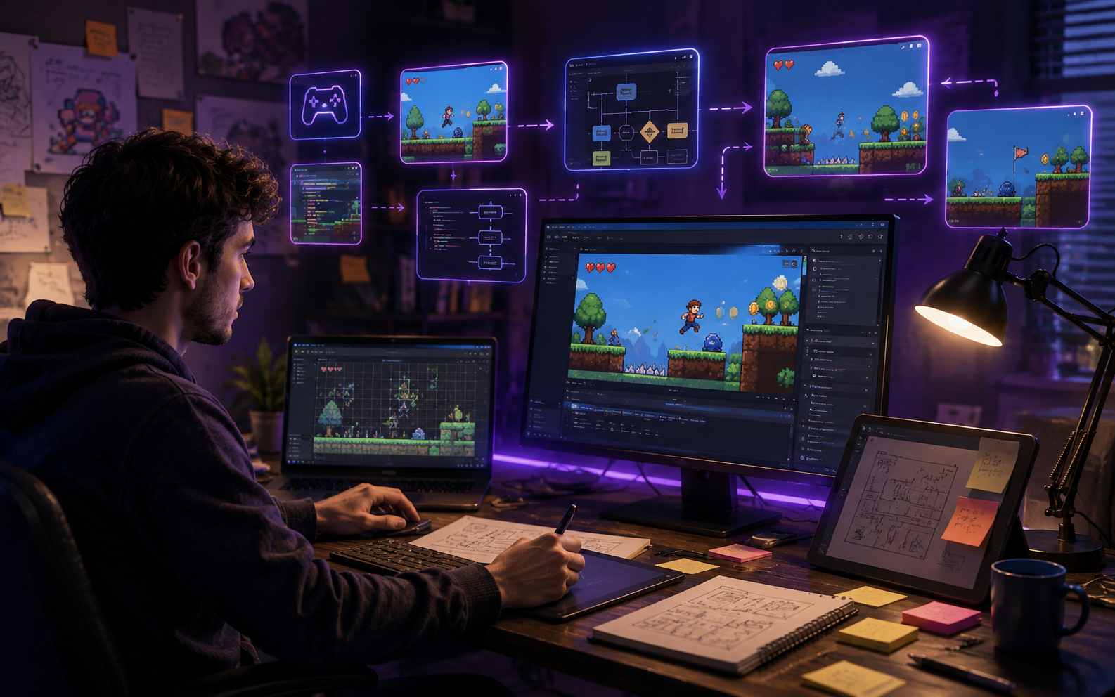 No-code game maker for indie developers and game designers