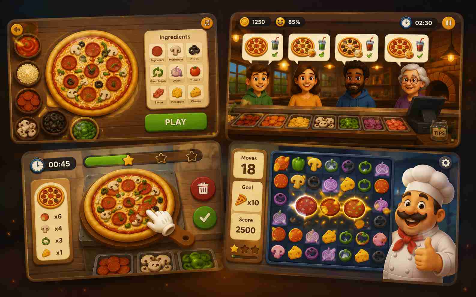 Create a pizza game from a prompt
