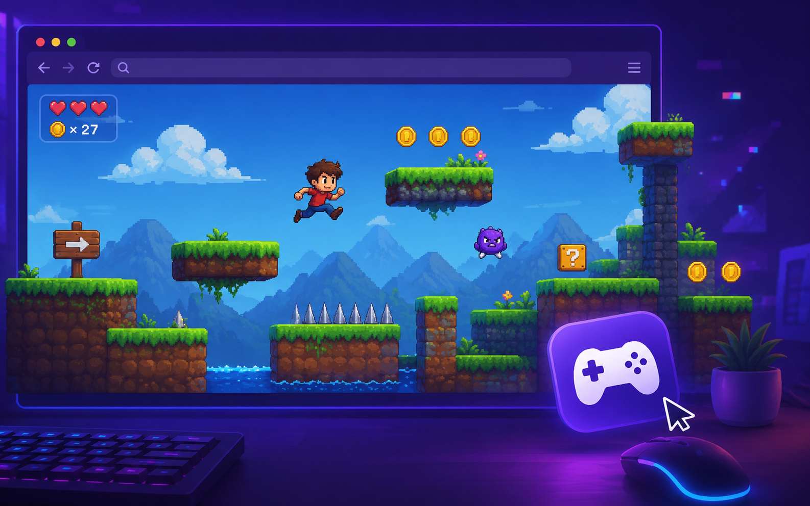 Create and play directly in your browser