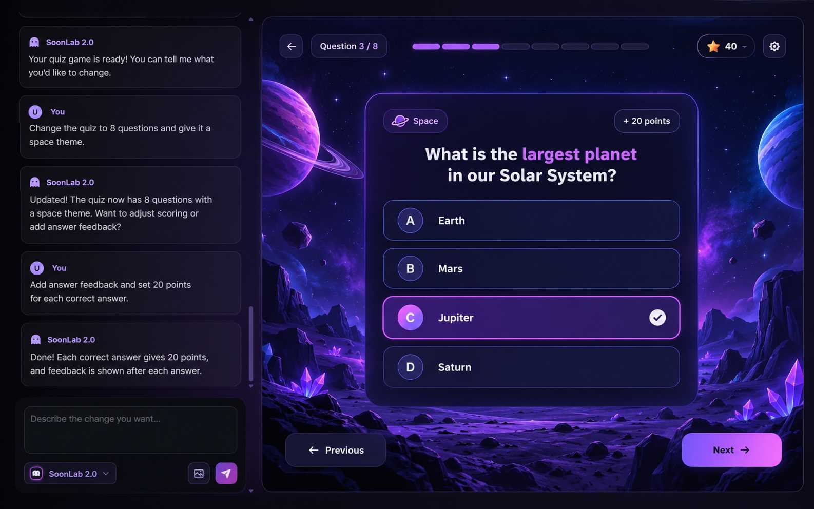 AI Quiz Game Maker: Turn Questions into Games | SoonLab