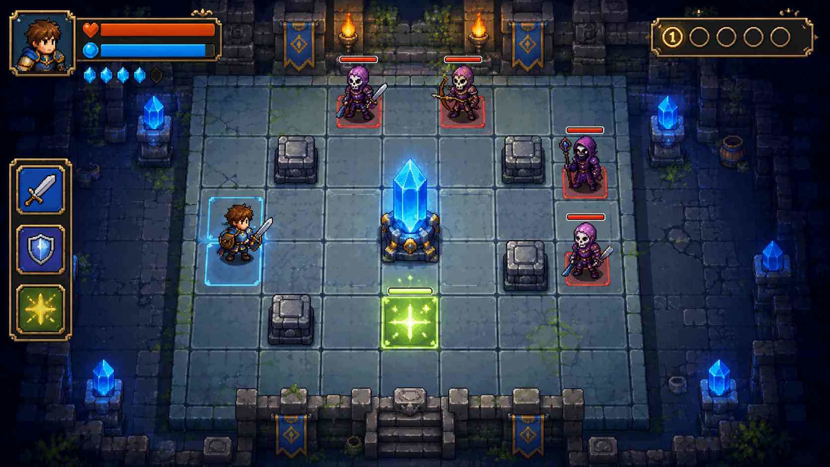 Crystal Trial Tactics RPG prompt example