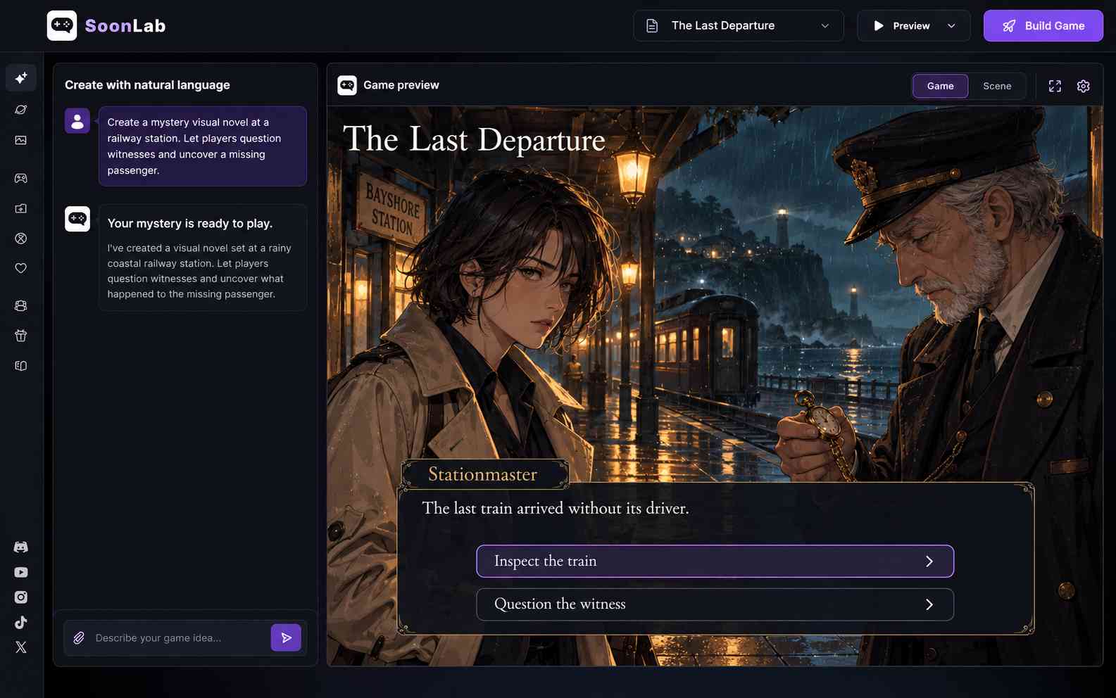 ノベルゲームの選択肢とエンディングをテストして修正