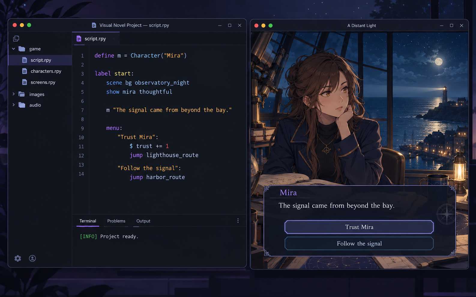 従来のノベルゲームエンジンを使った制作の流れ