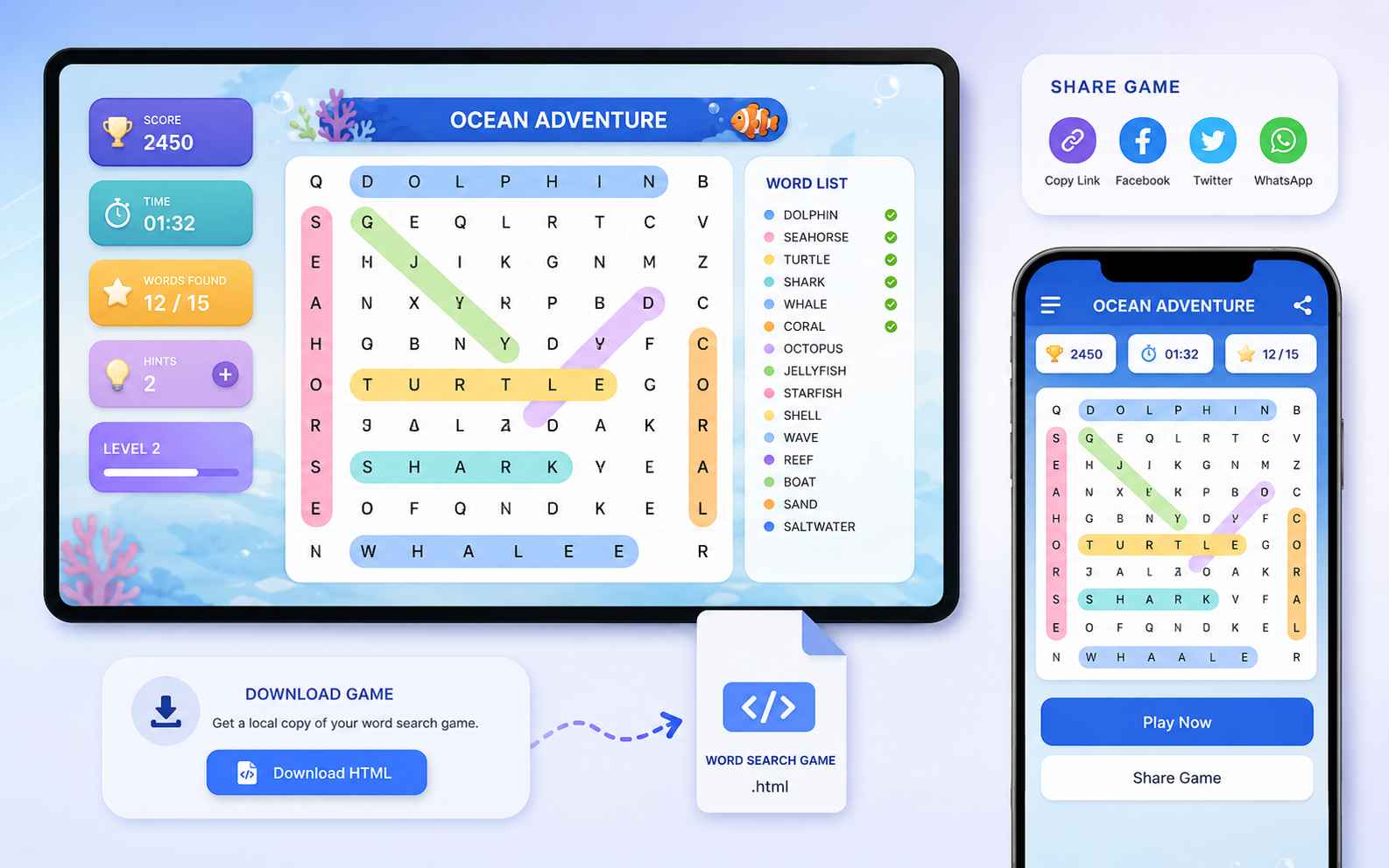 Share or download the finished game