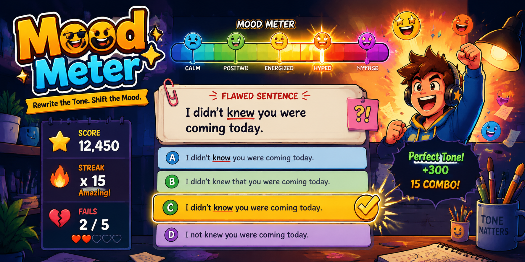 Mood mater educational game idea