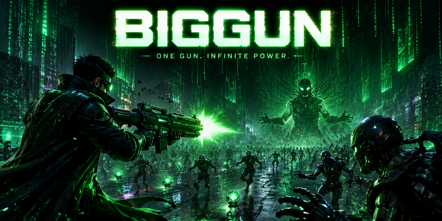 BIGGUN cyberpunk survival roguelite game