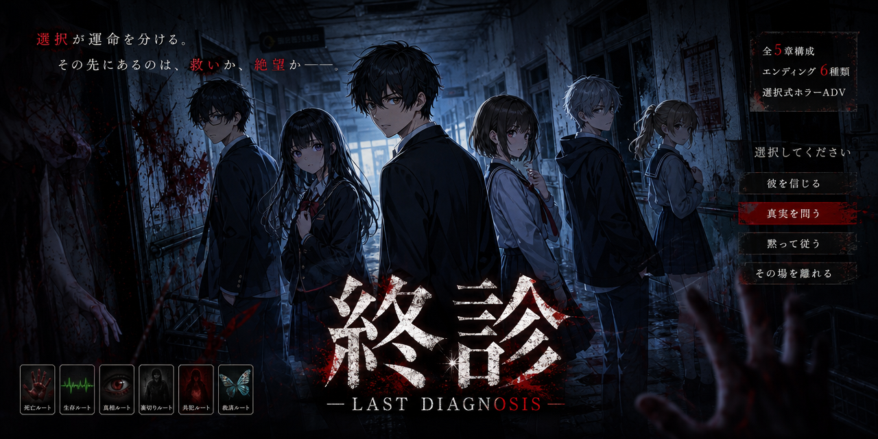 死を刻む診断書と六つの残酷な結末 dark horror adventure made with SoonLab